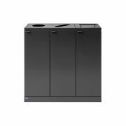 Bica Modell 875 Avfallssortering 3x65 liter Lyftbart lock/formade inkast Antracit