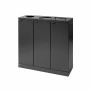 Bica Modell 875 Avfallssortering 3x65 liter Lyftbart lock/formade inkast Antracit