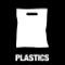 Piktogram Plastics 15x15 cm Konturskuren Vit