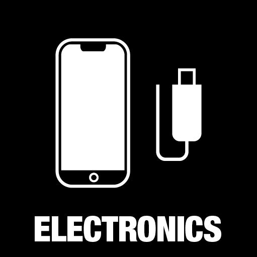 Piktogram Electronics 15x15 cm Konturskuren Vit