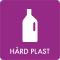 Piktogram Hård plast 12x12 cm Självhäftande Lila