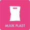 Piktogram Mjuk plast 12x12 cm Självhäftande Rosa