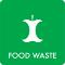 Piktogram Food waste 12x12 cm Självhäftande Grön