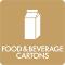 Piktogram Food & beverage cartons 12x12 cm Självhäftande Brun