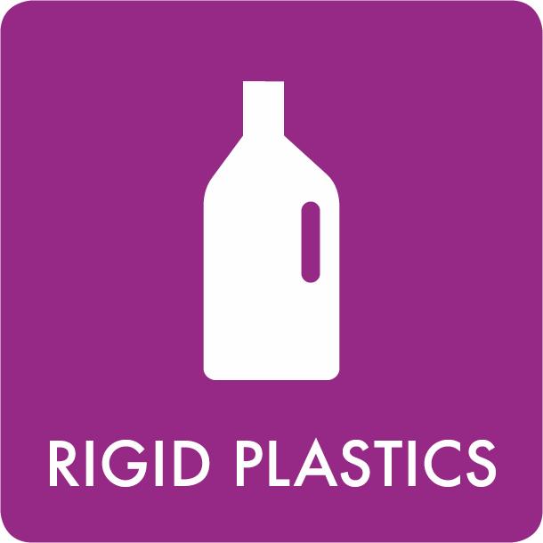 Piktogram Rigid plastics 12x12 cm Självhäftande Lila