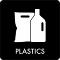 Piktogram Plastics 12x12 cm Självhäftande Svart