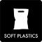 Piktogram Soft plastics 12x12 cm Självhäftande Svart