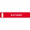 Piktogram Batterier 16x3 cm Självhäftande Röd