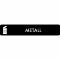 Piktogram Metall 16x3 cm Självhäftande Svart