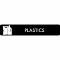Piktogram Plastics 16x3 cm Självhäftande Svart