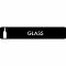 Piktogram Glass 16x3 cm Självhäftande Svart