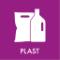 Piktogram Plast 12x12 cm Magnetisk Lila