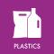 Piktogram Plastics 12x12 cm Magnetisk Lila