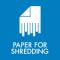 Piktogram Paper for shredding 12x12 cm Magnetisk Blå