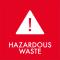 Piktogram Hazardous waste 12x12 cm Magnetisk Röd