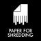 Piktogram Paper for shredding 12x12 cm Magnetisk Svart