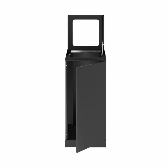 Bica Modell 228 Avfallsbehållare 100 liter Öppet inkast Antracit