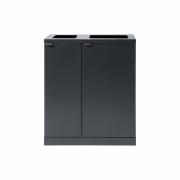 Bica Modell 618 Avfallssortering 1x65 + 1x95 Liter Öppna inkast Antracit