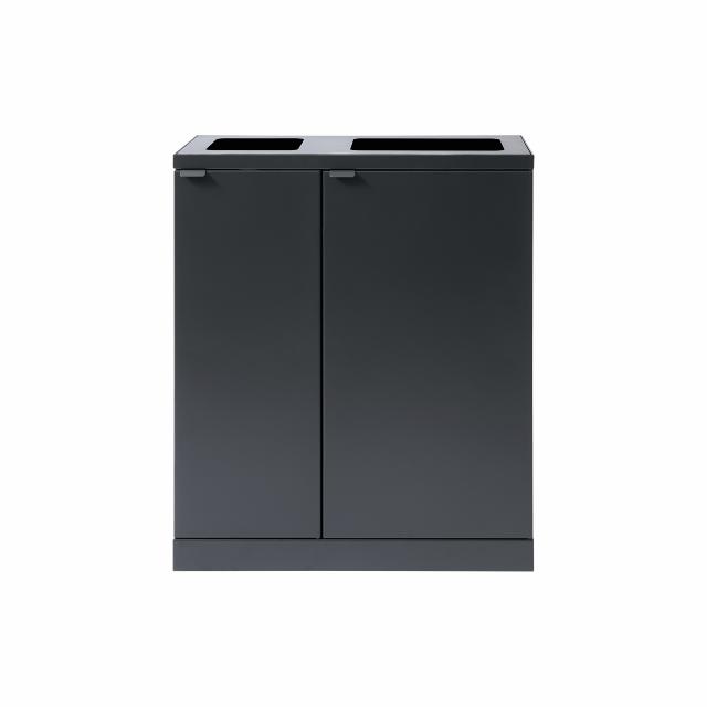 Bica Modell 618 Avfallssortering 1x65 + 1x95 Liter Öppna inkast Antracit