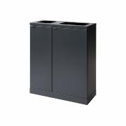Bica Modell 618 Avfallssortering 1x65 + 1x95 Liter Öppna inkast Antracit