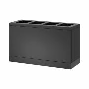 Bica Modell 831 Avfallssortering 4x10 liter Öppna inkast Antracit