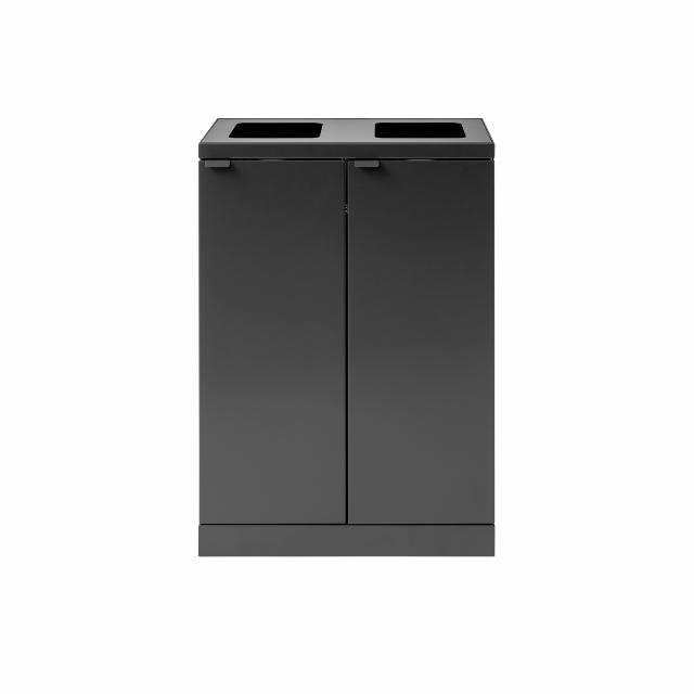 Bica Modell 867 Avfallssortering 2x65 liter Öppna inkast Antracit