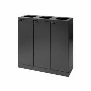 Bica Modell 868 Avfallssortering 3x65 liter Öppna inkast Antracit