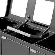 Bica Modell 868 Avfallssortering 3x65 liter Öppna inkast Antracit