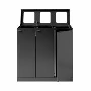 Bica Modell 868 Avfallssortering 3x65 liter Öppna inkast Antracit