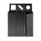 Bica Modell 869 Avfallssortering 3x65 liter Formade inkast Antracit  