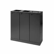 Bica Modell 873 Avfallssortering 3x65 liter Lyftbart lock/öppna inkast Antracit 