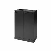 Bica Modell 874 Avfallssortering 2x65 liter Lyftbart lock/öppet inkast Antracit