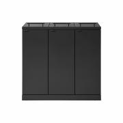 Bica Modell 876 Avfallssortering 3x65 liter Lyftbart lock Antracit