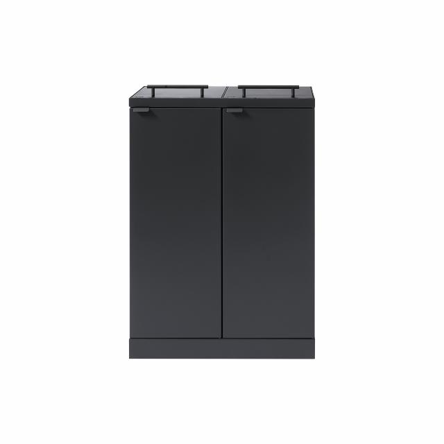 Bica Modell 877 Avfallssortering 2x65 liter Lyftbart lock Antracit