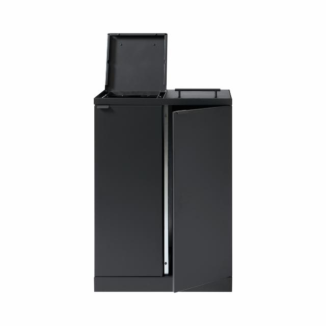 Bica Modell 877 Avfallssortering 2x65 liter Lyftbart lock Antracit