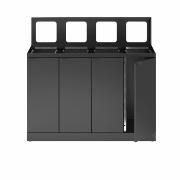 Bica Modell 878 Avfallssortering 4x45 liter Öppna inkast Antracit