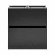 Bica Modell 881 Avfallssortering 80 liter Lyftbart lock/Upp till 11 fraktioner Antracit