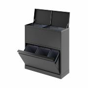 Bica Modell 881 Avfallssortering 80 liter Lyftbart lock/Upp till 11 fraktioner Antracit