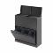 Bica Modell 881 Avfallssortering 80 liter Lyftbart lock/Upp till 11 fraktioner Antracit