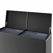 Bica Modell 881 Avfallssortering 80 liter Lyftbart lock/Upp till 11 fraktioner Antracit