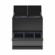 Bica Modell 881 Avfallssortering 80 liter Lyftbart lock/Upp till 11 fraktioner Antracit