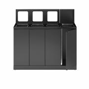 Bica Modell 883 Avfallssortering 4x45 liter Lyftbart lock/öppna inkast Antracit