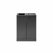 Bica Modell 886 Avfallssortering 2x45 liter Lyftbart lock/öppet inkast Antracit