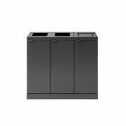 Bica Modell 887 Avfallssortering 3x45 liter Lyftbart lock/öppna inkast Antracit
