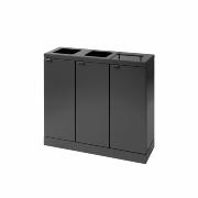 Bica Modell 887 Avfallssortering 3x45 liter Lyftbart lock/öppna inkast Antracit