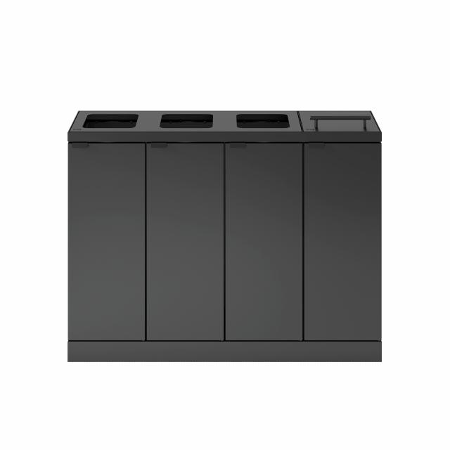 Bica Modell 892 Avfallssortering 4x60 liter Lyftbart lock/öppna inkast Antracit