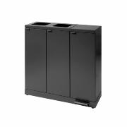 Bica Modell 973 Avfallssortering 3x65 liter Fotpedal/öppna inkast Antracit 