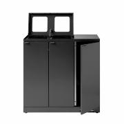 Bica Modell 973 Avfallssortering 3x65 liter Fotpedal/öppna inkast Antracit 