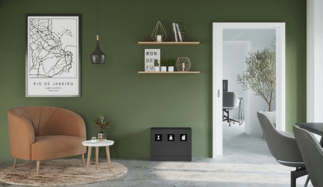 Bica Modell 830 Avfallssortering 3x10 liter Öppna inkast Antracit