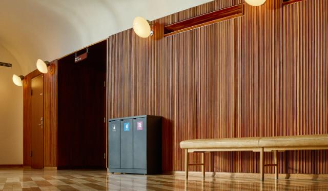 Bica Modell 869 Avfallssortering 3x65 liter Formade inkast Antracit